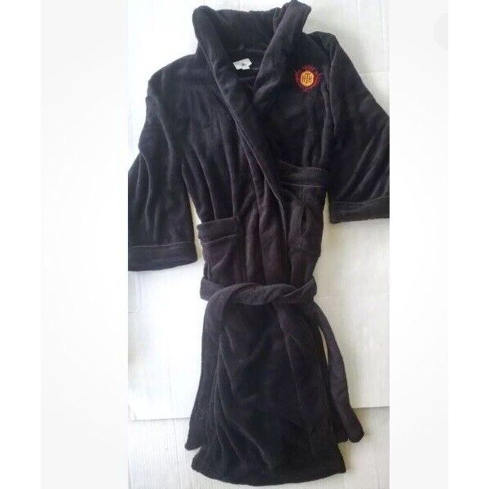 Disney Parks Hollywood Tower Of Terror Hotel ROBE S/M‎ Plush Black Pockets NEW